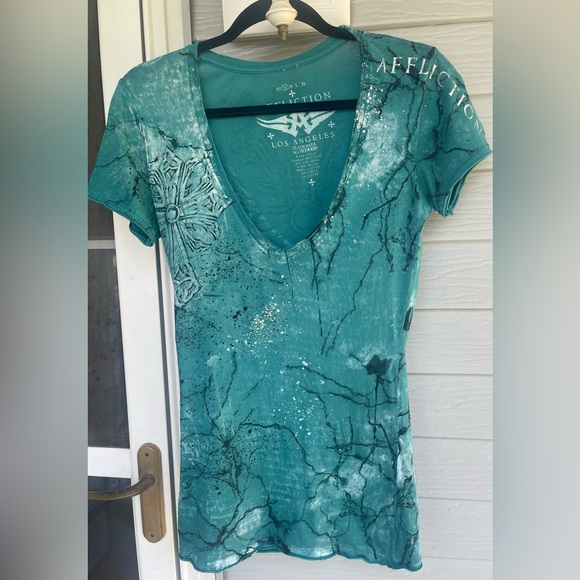 Affliction Short Sleeved Tee Size Small - Picture 3 of 11